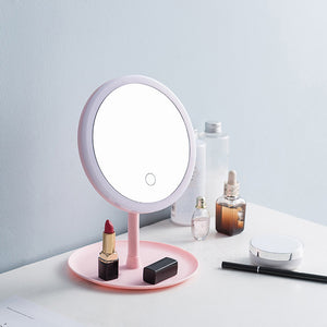 Makeup Backlit Mirror Light With Natural White LED Daylight Vanity Mirror Detachable/Storage Base 3 Modes